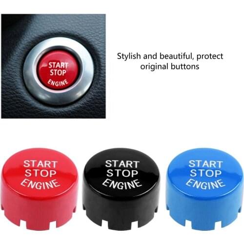 Car Engine One-Button Start Button Cover Trim for BMW F30 F20 F21 F32 F33 F12 F13 G/F Disk Bottom w/ Start&Stop Red/Blue/Black