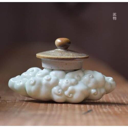 New Chinese Creative Personality Ceramic Lid Pot Lid Holder Japanese Kung Fu Tea Props Accessories Tea Art Small Ornaments