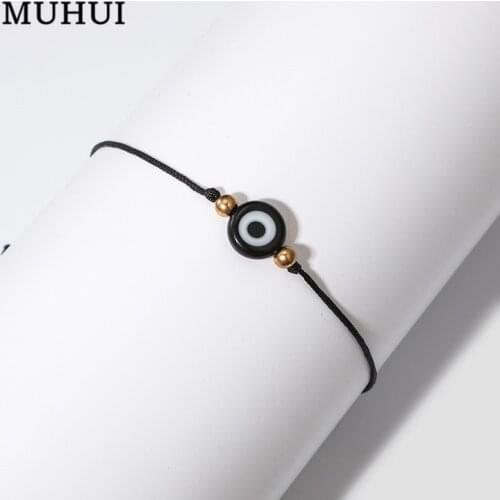 New Fashion Creative Turkish Black Eye Braided Rope Chain Bracelets for Women Red Blue Color Beach Foot Charm Jewelry