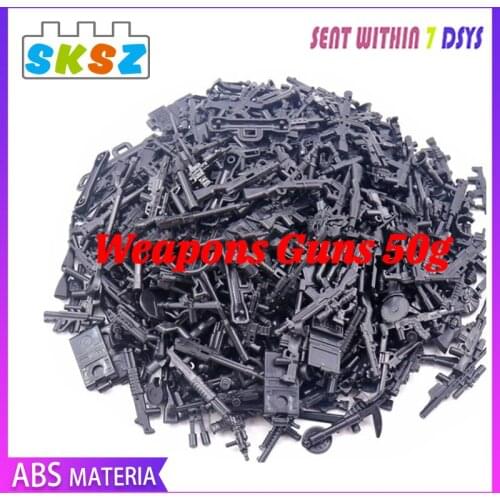 Weapon Guns Fence Military Bricks Accessories Soldier Ghillieing-Suits Ww2 Army Moc Parts Diy Building Block Scene Kids Toy Gift