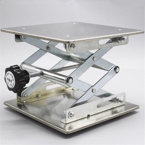 Stainless Steel Lifter Router Plate Table Woodworking Machinery Engraving Laboratory Lifting Stand Platform Manual Lift Platform