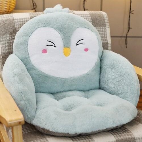 Suitable for Home Decoration and Office Thickening Cushion Sofa Home Decoration Cute Cartoon Artificial Rabbit Fur Chair Cushion