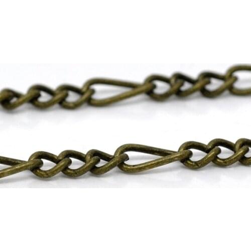 Lovely 10M Bronze Tone Link-Opened Chains Findings (B12206)