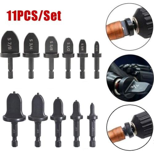 11PCS Air Conditioner Copper Tube Expander Swaging Tool Drill Bit Flaring Tool Air Conditioner Hard Soft Copper Standardized