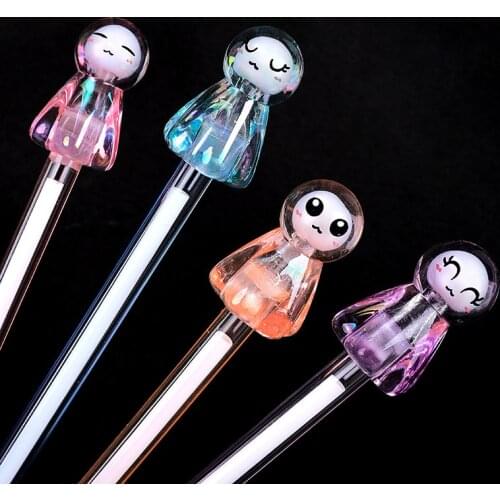 32 pcs/lot Creative Crystal Sunny Dol Gel Pen Cute 0.5 mm black ink Neutral Pen School Office writing Supplies Promotional Gift