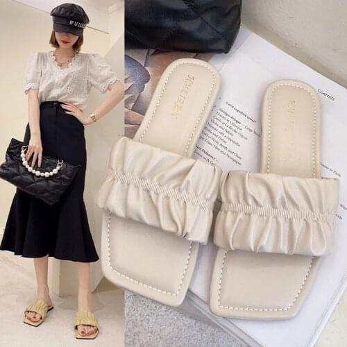 Flat Fairy Cooling Slippers Outside Women Wear The New Summer 2021 Han Edition Fold Joker Soft Bottom A Flip Flops