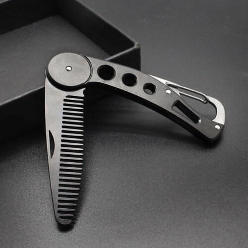 BellyLady Steel Folding Comb Anti Static Beard Mustache Hairdressing Styling Comb for Men