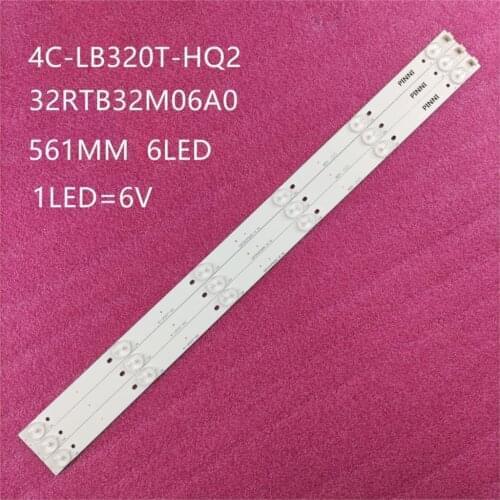 LED Backlight strip 6 Lamp For Sanyo 32"TV LED-32B500 32CE650 4C-LB320T-HQ2 32RTB32M06A0 LED32C371 Philco PH32F33G DL3261(A)W