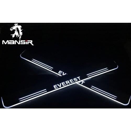 LED Door Sill Lights For Ford Everest 2015 2016 2017 2018 12V Plate Guard Pathway Welcome Car Scuff Led Light