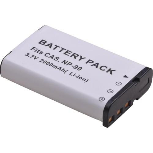 Tectra 2000mAh 1pcs NP-90 NP 90 NP90 Battery for Casio Exilim EX-H10, EXH10, H10, Exilim EX-H15, EXH15, H15, Exilim EX-FH100