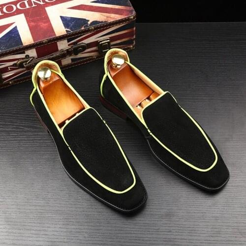 New Men Dress Shoes Shadow Patent Leather Luxury Fashion Groom Wedding Shoes Oxford Shoes Big Size Loafers Pointed Toe Shoes 2a