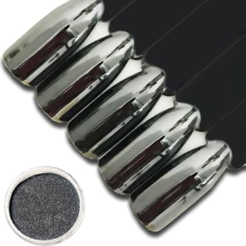 0.5g Sexy Black Color Magic Mirror Glitter Nails Pigment Nail Art Charming Powder Dust Manicure Nail Decorations For XMAS 2020