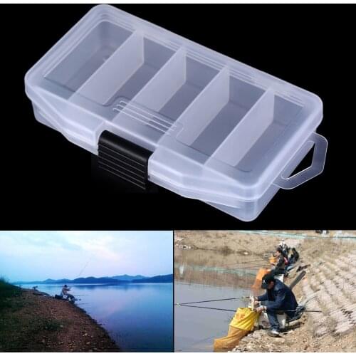 1PC Bait Box for Fishing Lures Hooks Fishing Tools Transparent Plastic Storage Box Tackle Bait Container Case