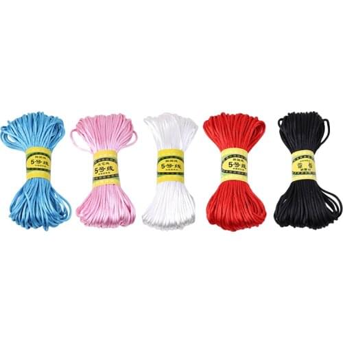 20M/Set Children DIY String Cord Nylon Rope Satin Cords Accessary Findings For Baby Silicone Teething Bead Necklace Jewelry Cord