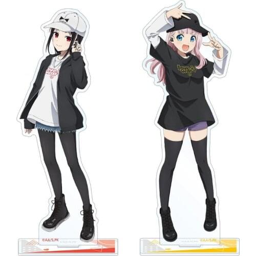 Anime Kaguya-sama: Love Is War Shinomiya Kaguya Acrylic Stand Figure Model Plate Display Desk Decor Cosplay Keychain Charm Gift