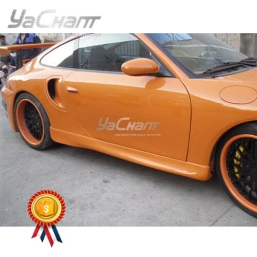 Car-Styling FRP Fiber Glass Car Side Skirts Fit For 2001-2005 Porsche 911 996 Turbo & GT2 GT3-Style Side Skirt