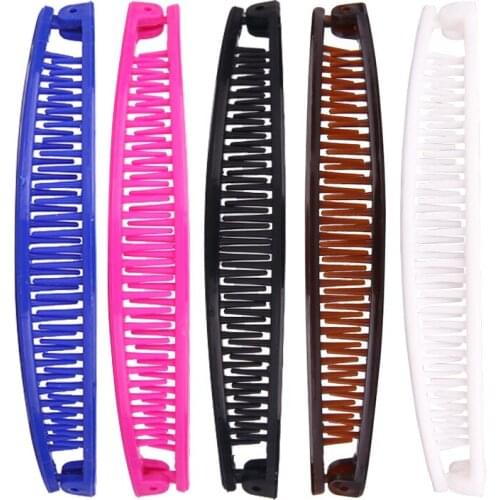 Banana Shape Hair Claws Clips Barette Wavy Tooth Section Tools Salon Fix Tools Headwear Women Hairstyling Tools Hair Accessories