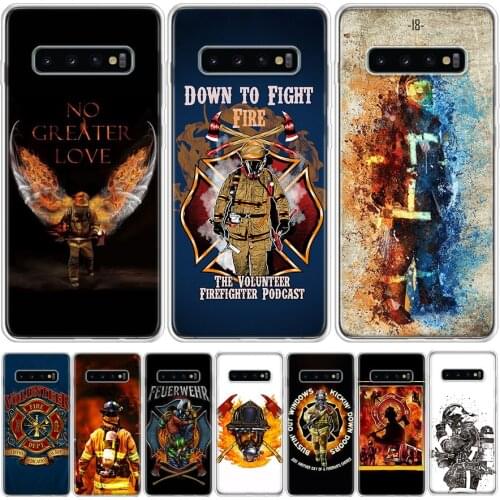Firefighter Heroes Fireman Luxury Cool Phone Case For Samsung Galaxy Note 8 9 10 20 S7 S8 S9 S10 S10E S20 S21 Ultra FE J6 Plus L