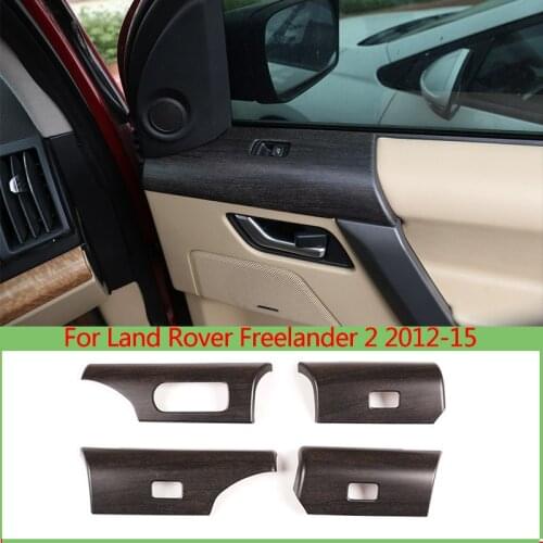 For Land Rover Freelander 2 2012-15 Car Glass Lift Switch Panel Trim Cover Frame ABS Oak wood grain Car Accessories