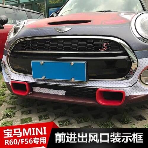 For Mini Cooper S F55 F56 Front Grille Air Inlet Sticker For Mini Cooper Hardtop Hatchback F55 F56 Decoration Accessories