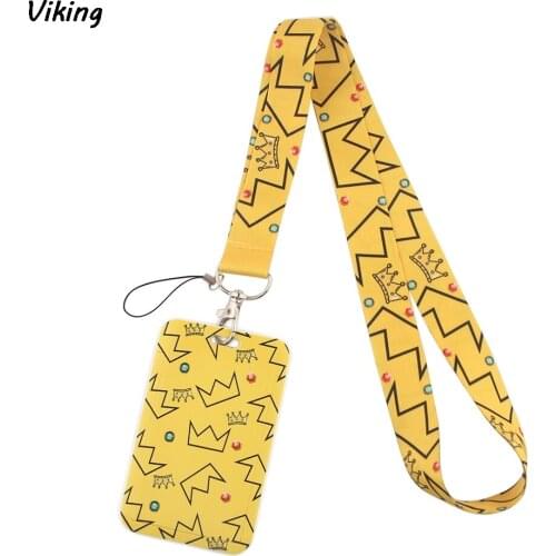 G1605 Cartoon Lanyard Keychain keys Badge ID Mobile Phone Rope Kids Gifts Lanyard With Card Holder Cover