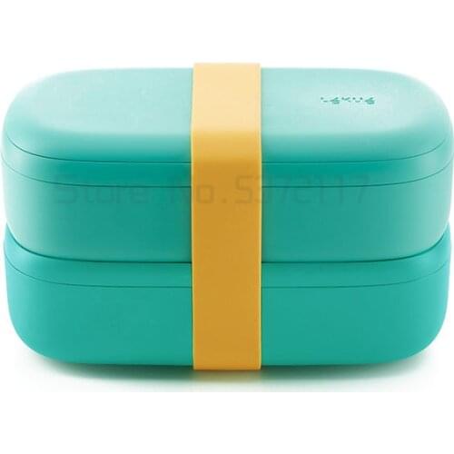 Sealed and leak-proof partition type microwave oven can heat the lunch box office worker student child Japanese lunch box