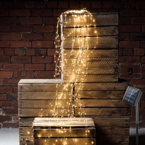 Solar Branch Fairy Lights, 30 Strands 600 LEDs Waterfall Vine String Lights Waterproof Hanging Twinkle Fairy Lights Decor Lights