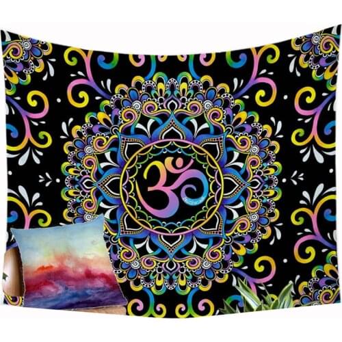 Mandala yoga tapestry wall hanging blanket india Decoration for bedroom large fabric wall tapestry