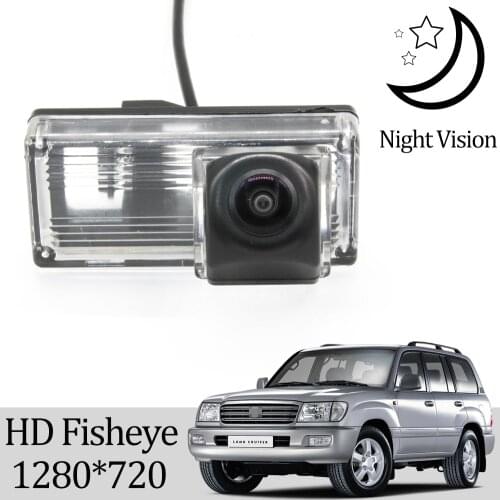 Owtosin HD 1280*720 Fisheye Rear View Camera For Toyota Land Cruiser 100 LC100 1998-2007 Car Vehicle Reverse Parking Accessories