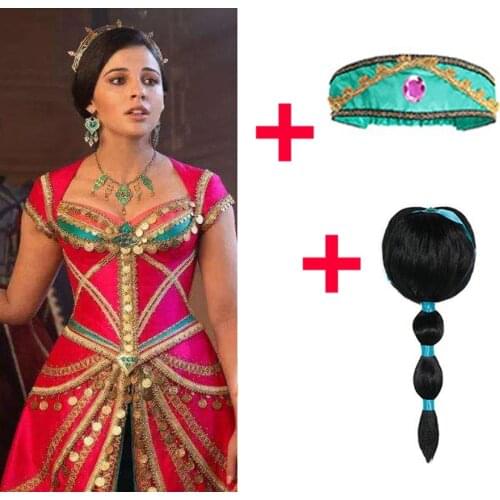 New Movie Aladdin Jasmine Princess Cosplay Costume For Kids Adult Women Girls Halloween Purim Party Performance dance clothes