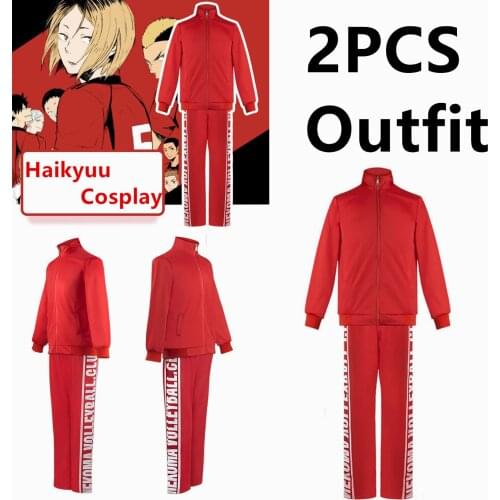Haikyuu Cosplay Jacket Anime Volleyball Sportswear Karasuno Nekoma Aoba Johsai Fukurodani Inarizaki High School Uniform Costume