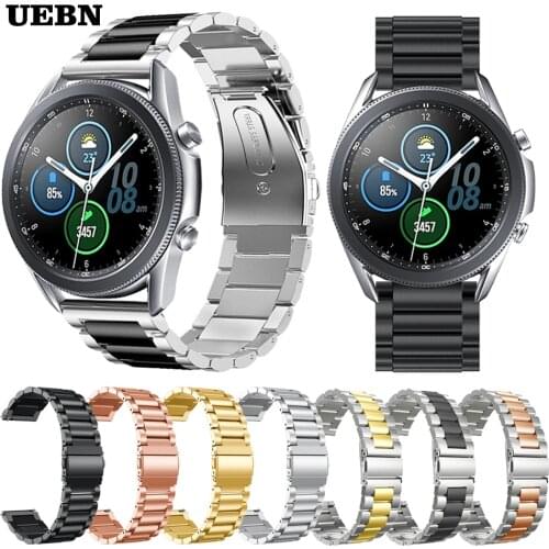 UEBN Metal Stainless Steel Band forSamsung Galaxy Watch 3 41mm Bracelet Strap for Galaxy Watch 3 45mm watchband Correa ремешок