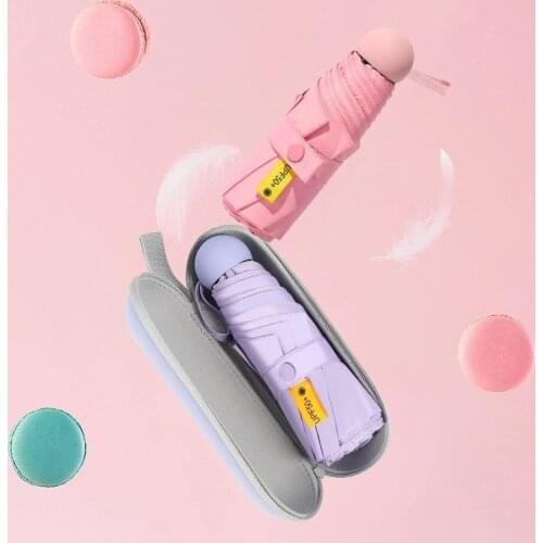 Mini Umbrellas Compact Portable Pocket Sun Umbrella for Men And Women Ultralight Rainproof Sunscreen UVproof Folding Umbrella