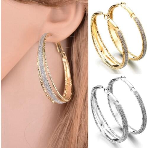 Multi-layer Round Big Hoop Earring Round Loop Circle Gold Silver Plated Hoop Earring Punk Earrings for Women Jewelry Gifts