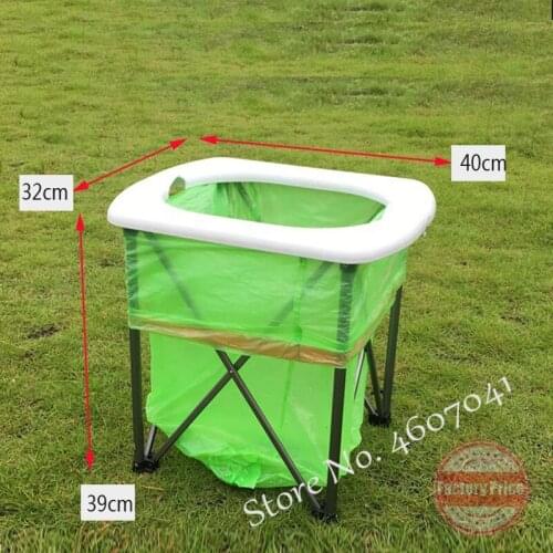 Outdoor Emergency Mobile Seat Toilet Multi-Function Folding Toilet Seat Chair For Camping Hiking Travel Portable Travel Car Toil