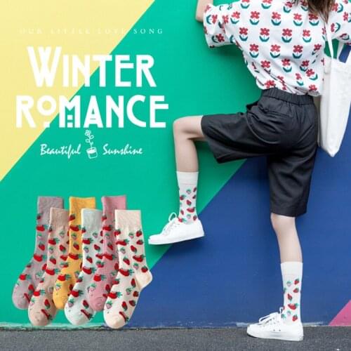 2021 New Ladies Socks Happy Socks Strawberry Cute Temperament Socks From Corn Summer Womens Socks In Tube Socks AliExpress Stan