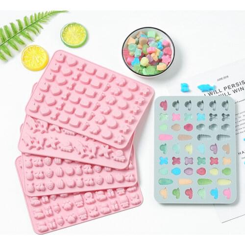 QQ sugar mold high temperature resistant fruit animal mold DIY chocolate soft candy jelly cake 3D silicone mold baking supplies