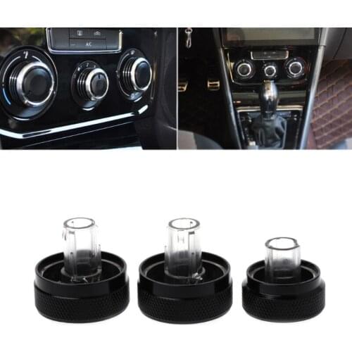 3 Pcs A/C Air Condition Panel Control Switch Knob For VW Passat B6 Jetta Bora Golf Mk5
