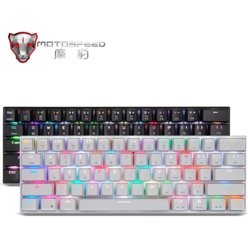 Motospeed Gaming mechanical keyboard Wireless/Bluetooth RGB Backlit English/Russian Keyboard for Mobile phone Computer gamer