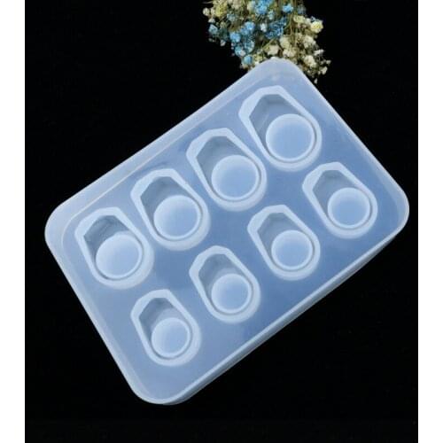 DIY Crystal Epoxy Ring Pendant Silicone Mold Handmade Craft Epoxy Resin Mold Bracelet Jewelry Making Mold