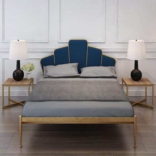 Nordic wrought iron bed 1.5 meters apartment furniture simple iron frame bed single kids bed child princess bed