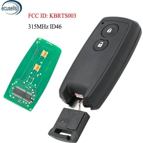 2B Smart Key Fob for SUZUKI SX4 Grand Vitara Swift 315mhz ID46 Chip FCC ID: KBRTS003