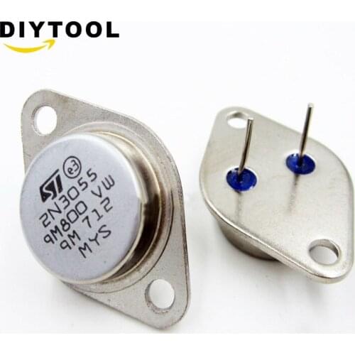 2Pcs 2N3055 TO-3 NPN AF Amp Audio Power Transistor 15A/60V