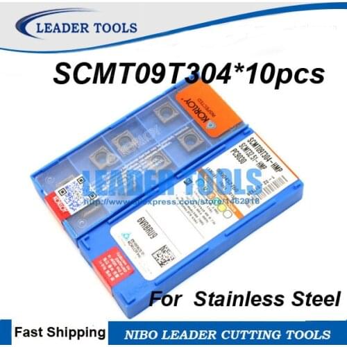 SCMT09T304-HMP PC9030*10pcs Carbide Turning Insert,Plates for Lathe Holder SSKCR/SSSCR/SSDCN,Blades Suitable for Stainless Steel