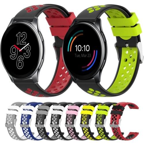 UEBN Silicone Sport 22mm Replacement Breathable Band For Oneplus Watch strap for one plus watchbands Correa ремешок