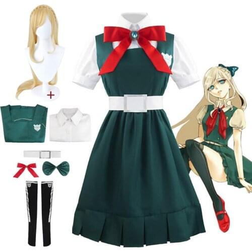 Anime Danganronpa 2 Despair Sonia Nevermind Cosplay Dress Woman Party Halloween Costume JK School Uniform And Wig