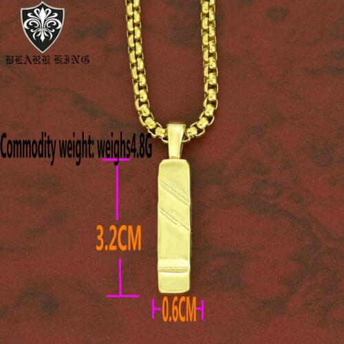Gold pendant necklace Personality fashion gold men and women pendant