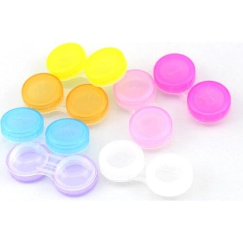 1Pcs Contact Lens Contactlens Case L+R Cases Storage Holder Soaking Container Travel Accessaries caja lentes de contacto