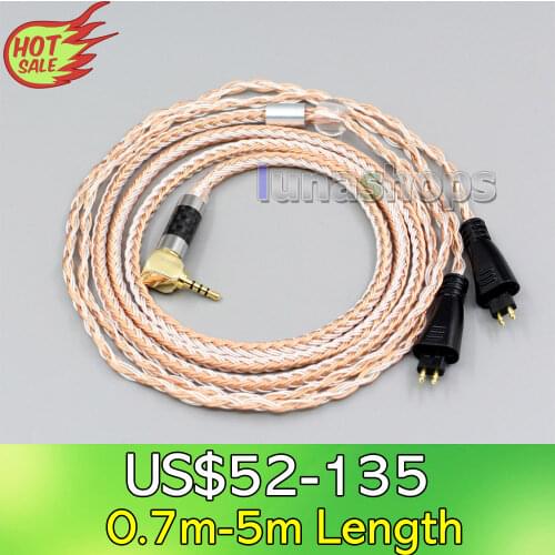 LN006401 16 Core Headphone Cable XLR 3.5mm 2.5mm 4.4mm Earphone For FOSTEX TH900 MKII MK2 TH909 TR-X00 TH600 TH610