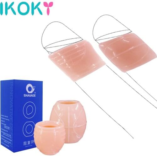 2pcs Foreskin Correction Penis Ring Sex Toys For Men Cock Ring Male Chastity Device Delay Ejaculation Strapon Machine Adult Shop
